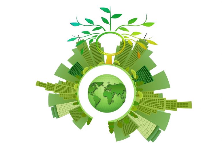 Comuni sostenibili con alberi e verde