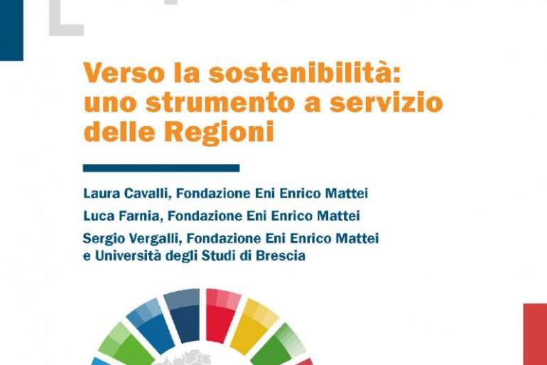 La copertiona del report sulle Regioni italiane e gli obiettivi dell'Agenda 2030