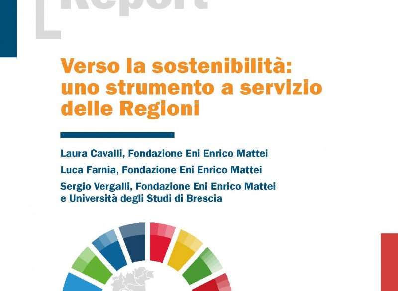 La copertiona del report sulle Regioni italiane e gli obiettivi dell'Agenda 2030